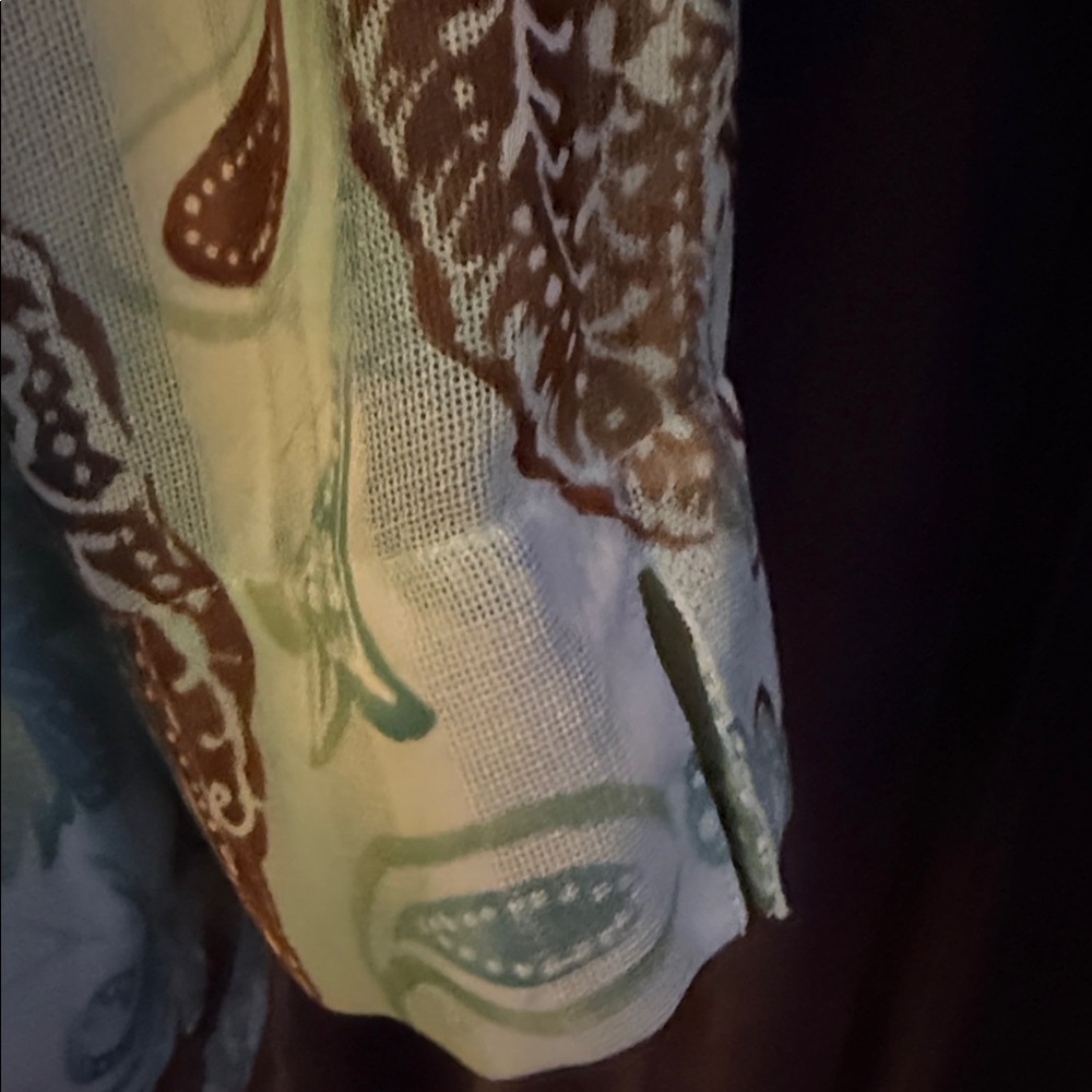 Alfred Dunner Teal and Brown Paisley Blouse - Picture 5 of 5